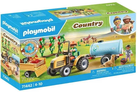 Playmobil Traktor z przyczepą i zbiornikiem na wodę 71442
