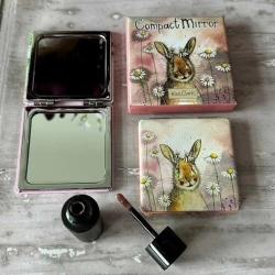 Lusterko w pudełku Królik i stokrotki - Alex Clark