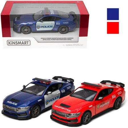 Ford mustang dark horse policja straż MIX - Kinsmart