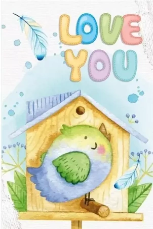 Notatnik ozdobny 105x165/64K kratka TW Ptaszek - Fresh