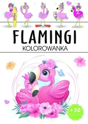 Flamingi kolorowanka - praca zbiorowa