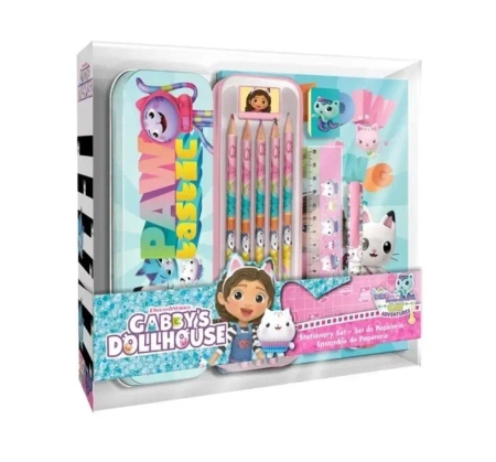Zestaw piśmienniczy 11 elementów - Koci domek Gabi