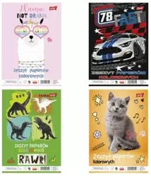 Zeszyt papierów kolorowych A5/10K MIX - UNIPAP