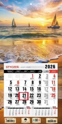 Kalendarz 2026 jednodzielny mini morze - Pan Kalendarzyk