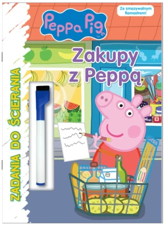 Zakupy z Peppą! Świnka Peppa. Zadania do ścierania - Opracowanie zbiorowe