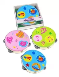Play Tamburyn z sześcioma cymbałkami 18cm mix - Bontempi
