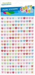 Ozdoba Dekoracyjna Samoprzylepna Perłowa Kolor 6mm Op.18szt. Craft with Fun 545875