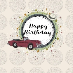 Karnet Swarovski kwadrat CL0213 Urodziny samochód - Clear Creations