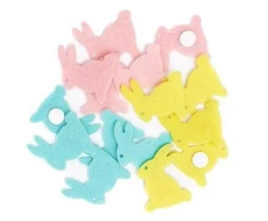 Naklejki z filcu króliczki 4cm 15szt pastel - Dalprint