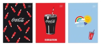 Zeszyt A4/32K trzy linia kolor Coca Cola (10szt) - INTERDRUK