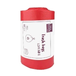 Worki na śmieci 60l czerwone 50szt - IDEA