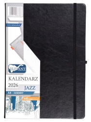 Kalendarz 2026 A4 dzienny Jazz czarny - praca zbiorowa