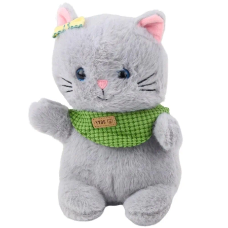 Maskotka Kot szary 22cm - Leantoys