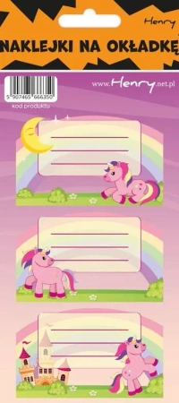 Naklejki na zeszyty - Kucyk (12szt) - Henry