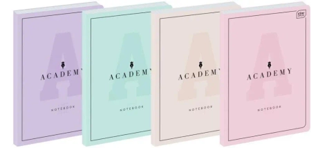 Brulion B5/128K kratka Academy Pastel (5szt) - INTERDRUK