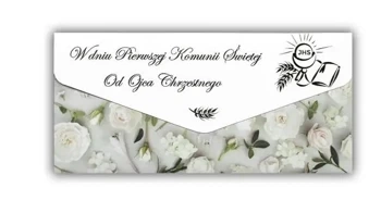 Kartka-koperta Komunia od Ojca Chrzestnego - Trend