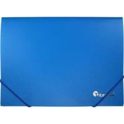 Teczka PP A5 z gumką niebieska - Titanum