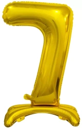 Balon foliowy stojący. Cyfra 7 (74 cm), złota