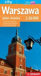 Plan miasta - Warszawa plastik 1:26 000 w.2023 - praca zbiorowa