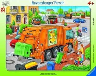 Puzzle w ramce 35 Śmieciarka - Ravensburger