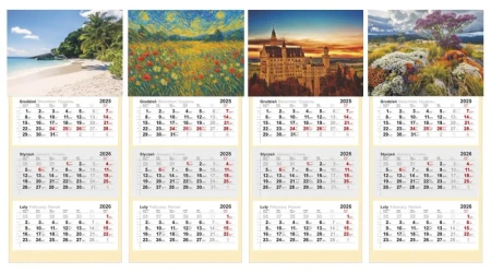 Kalendarz 2026 trójdzielny mix - Panta Plast