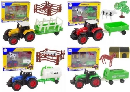 Zestaw farma traktor z akcesoriami MIX - Merkpol