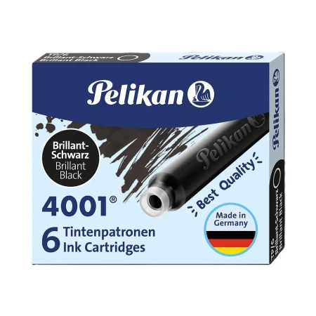 Naboje krótkie TP/6 czarne - PELIKAN