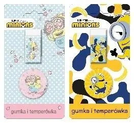 Gumka + temperówka na blistrze Minionki - Beniamin