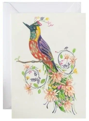 Karnet A162 B6 + koperta Rajski ptak na gałęzi - DM Collection