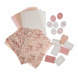 Zestaw papierów vintage z naklejkami 40szt - Dalprint dpCraft