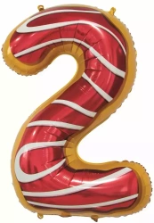 Balon foliowy. Cyfra 2, ciasteczko (78 cm)