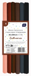 Bibuła marszczona Earth mini mix 6szt 200x25cm - INTERDRUK