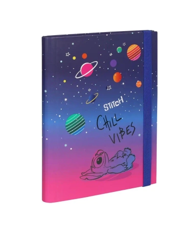 Teczka A5 przestrzenna tekturowa z gumką Disney Black wzór 1 - PATIO