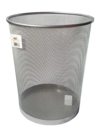 Kosz okrągły duży srebrny - NET