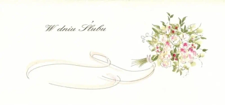Karnet Ślub DL S26 - Bukiet - MAK