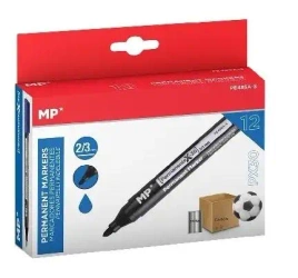 Marker permanentny 2,0/3,0mm niebieski (12szt) - MP Main Paper