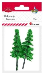 Drzewka plastikowe choinki 2szt - Titanum