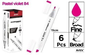 Marker Chromax z 2 końcówk. pastel violet 84 (6szt - Artix