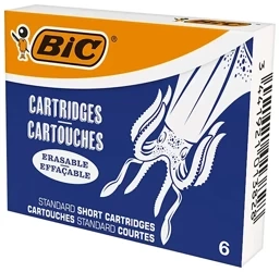 Wkłady BIC do pióra wiecznego krótkie niebieskie 6 szt.