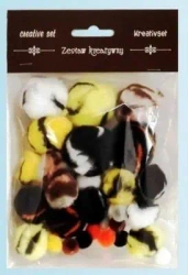 Pompony kolorowe 10-38mm 30szt - Galeria Hobby