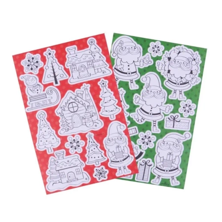 Świąteczne naklejki do kolorowania - Arpex