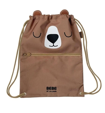 Worek z kieszonką na suwak Miś BB Friends - INTERDRUK