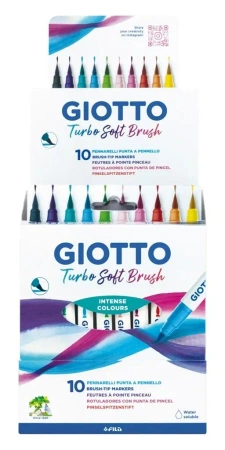 Pisaki Turbo Soft Brush intense 10 kolorów - Giotto