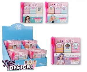 Karteczki samoprzylepne z mini długopisem MIX - MP Main Paper