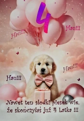 Karnet Urodziny 4 3K - YEKU