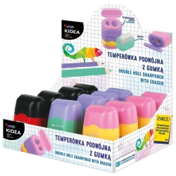 Temperówka podwójna z gumką (12szt) KIDEA - DERFORM