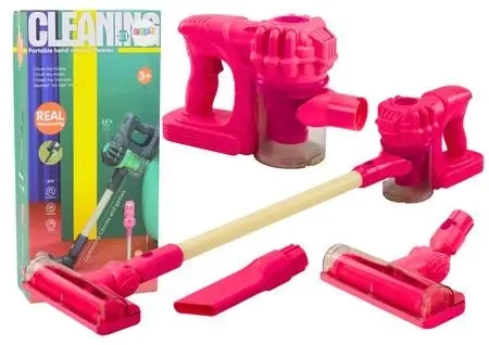 Odkurzacz pionowy światła dźwięki różowy - Leantoys
