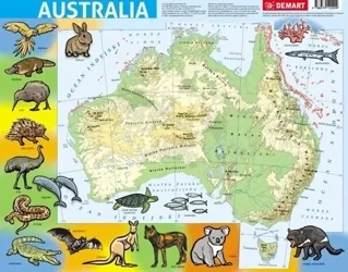 Puzzle ramkowe - Australia fizyczna - Opracowanie zbiorowe