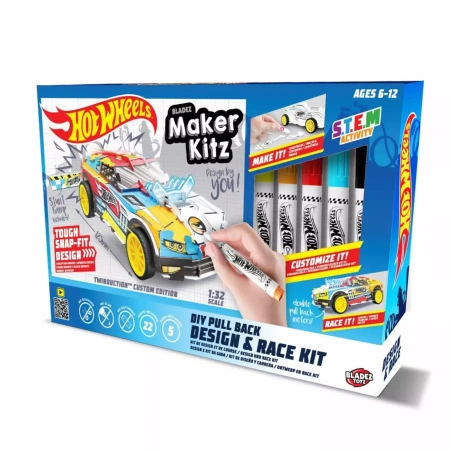 Bladez toyz. BTHW-M01Y Hot Wheels, kreatywny zestaw Maker Kitz