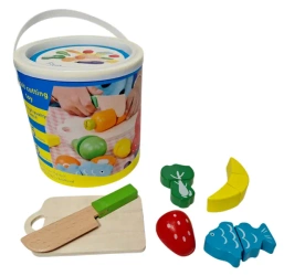 Warzywa drewniane w wiaderku - SWEDE